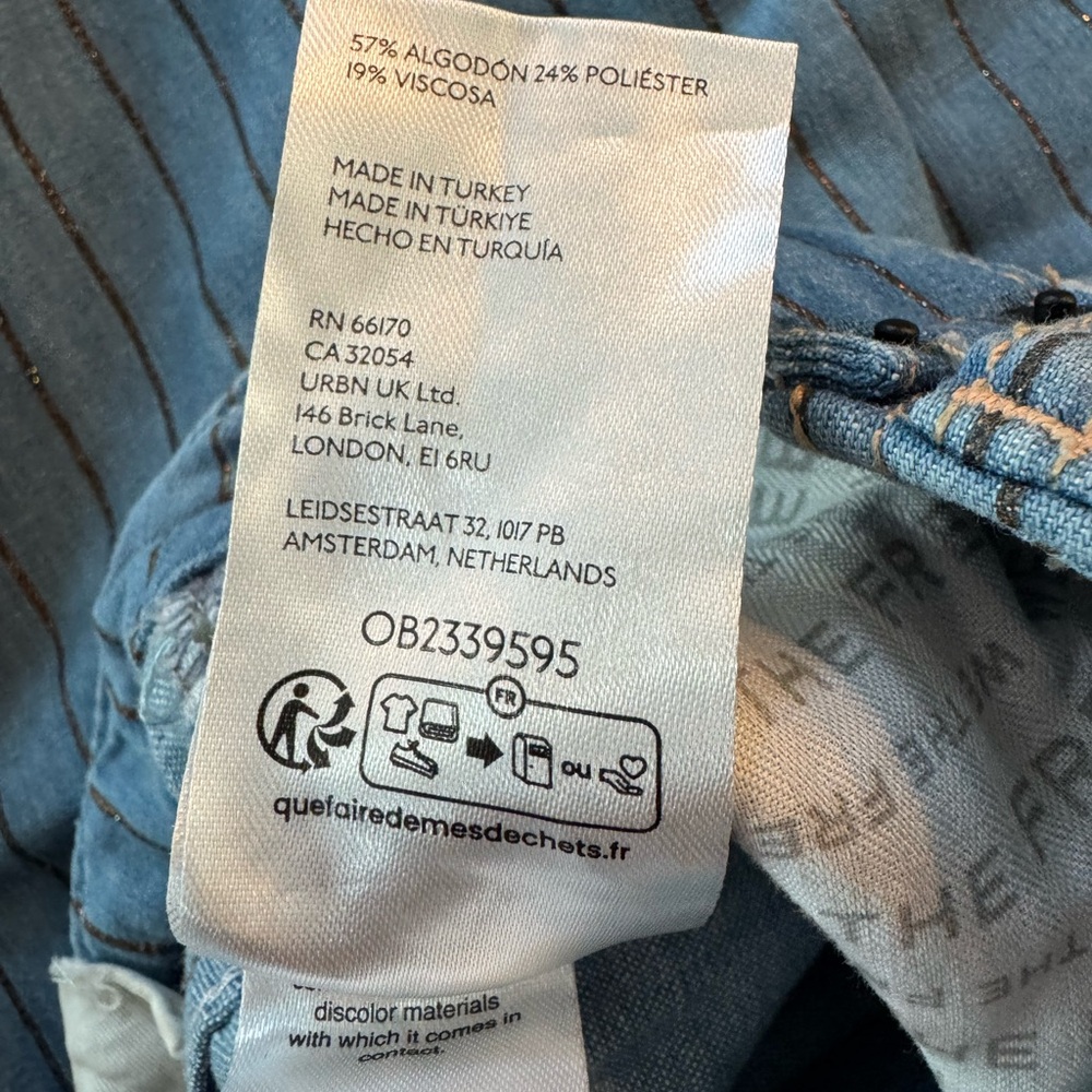 NWT Women's Free People Don't Wait Up Pinstripe Boyfriend Striped Jeans Size 28 - Picture 10 of 10